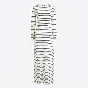 J Crew Long Sleeve Cotton Striped Maxi Dress XXL